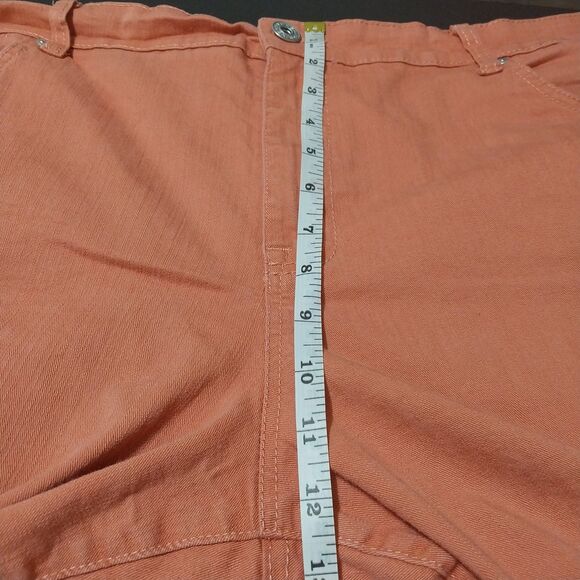 Bandolino shorts Womens 22W coral pink denim long below knee Stretchy Modesty - Picture 6 of 8